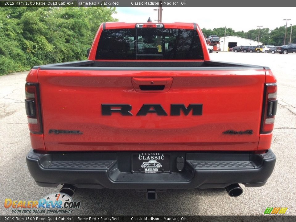 2019 Ram 1500 Rebel Quad Cab 4x4 Flame Red / Black/Red Photo #6