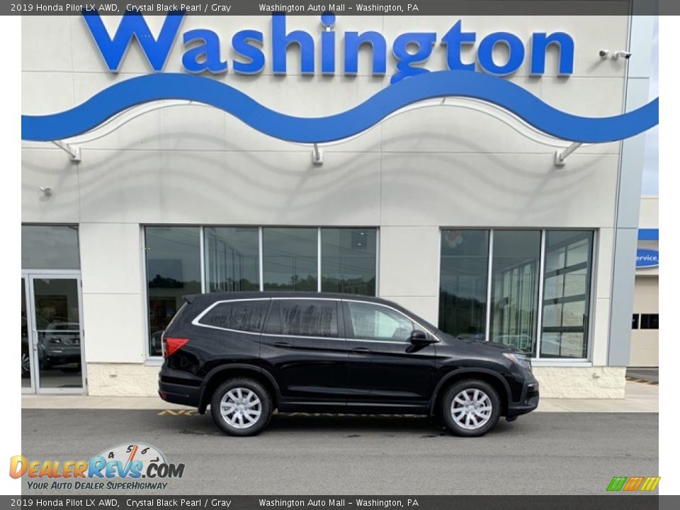 2019 Honda Pilot LX AWD Crystal Black Pearl / Gray Photo #1