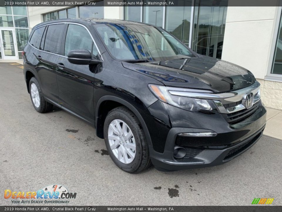2019 Honda Pilot LX AWD Crystal Black Pearl / Gray Photo #2
