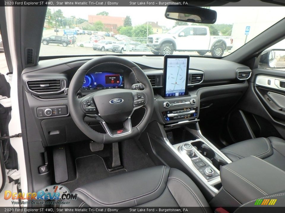 Ebony Interior - 2020 Ford Explorer ST 4WD Photo #15