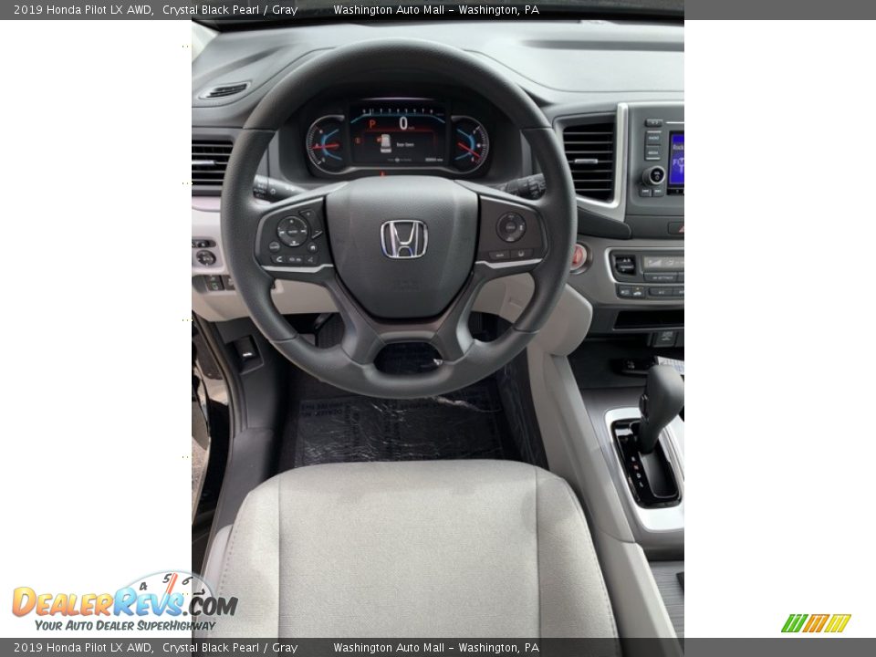 2019 Honda Pilot LX AWD Crystal Black Pearl / Gray Photo #13