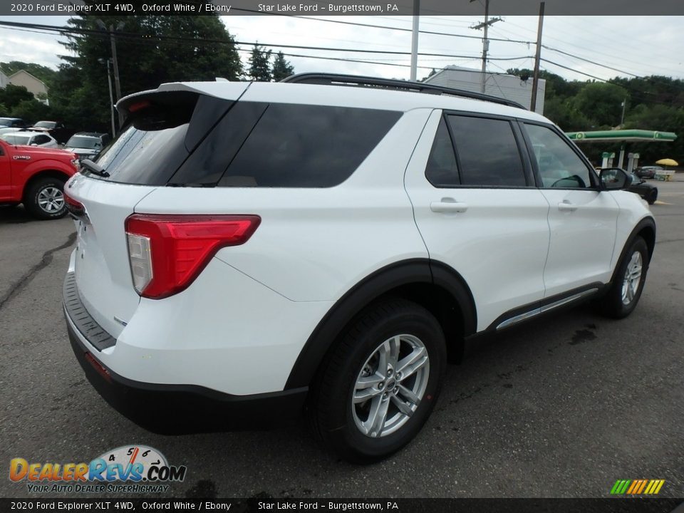 2020 Ford Explorer XLT 4WD Oxford White / Ebony Photo #5