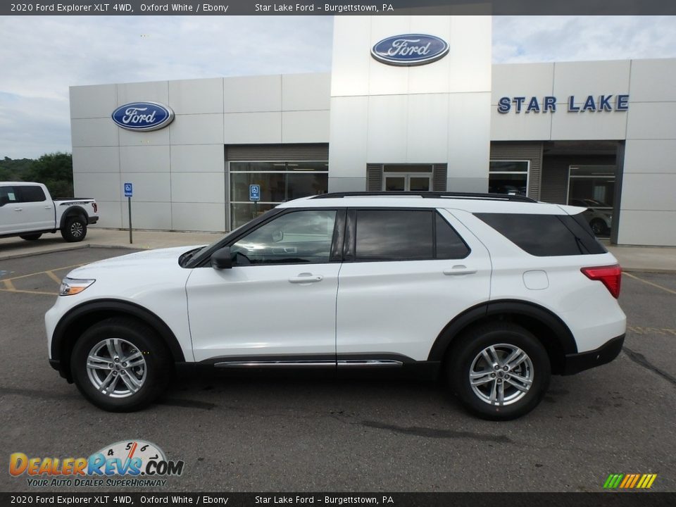 2020 Ford Explorer XLT 4WD Oxford White / Ebony Photo #9