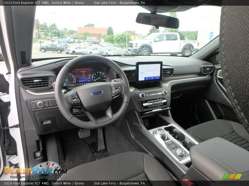 Ebony Interior - 2020 Ford Explorer XLT 4WD Photo #14
