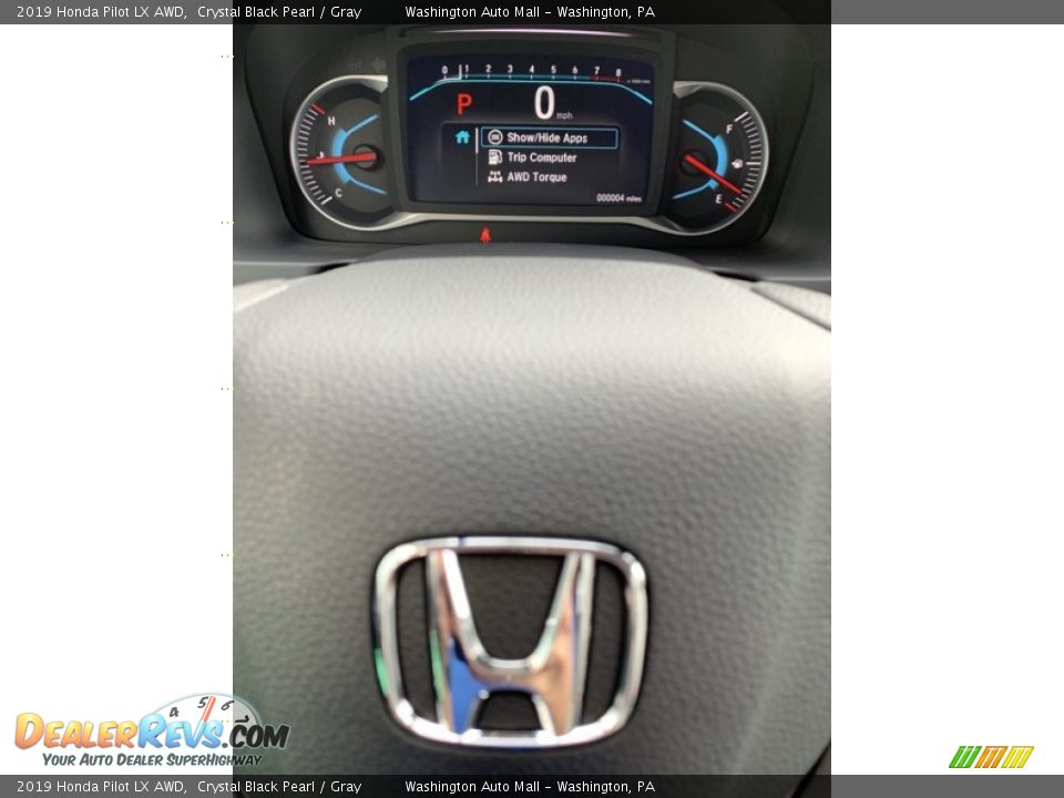 2019 Honda Pilot LX AWD Crystal Black Pearl / Gray Photo #33