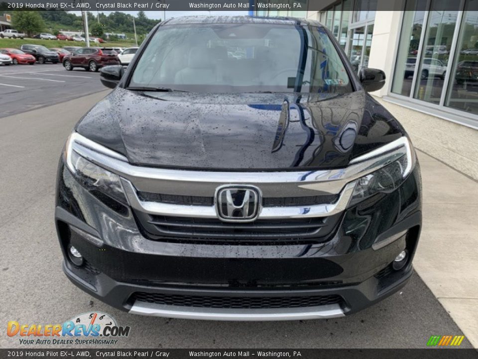2019 Honda Pilot EX-L AWD Crystal Black Pearl / Gray Photo #3