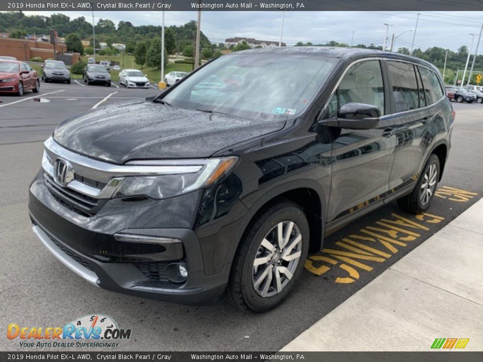 2019 Honda Pilot EX-L AWD Crystal Black Pearl / Gray Photo #4
