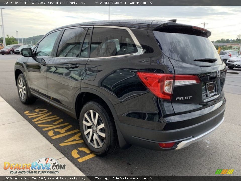 2019 Honda Pilot EX-L AWD Crystal Black Pearl / Gray Photo #5