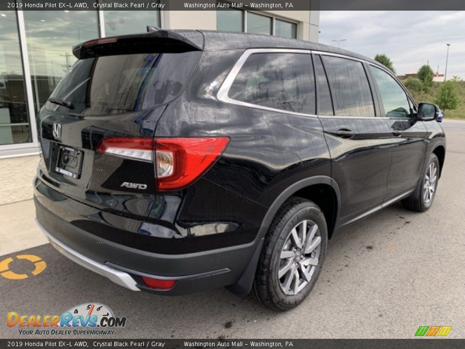2019 Honda Pilot EX-L AWD Crystal Black Pearl / Gray Photo #7