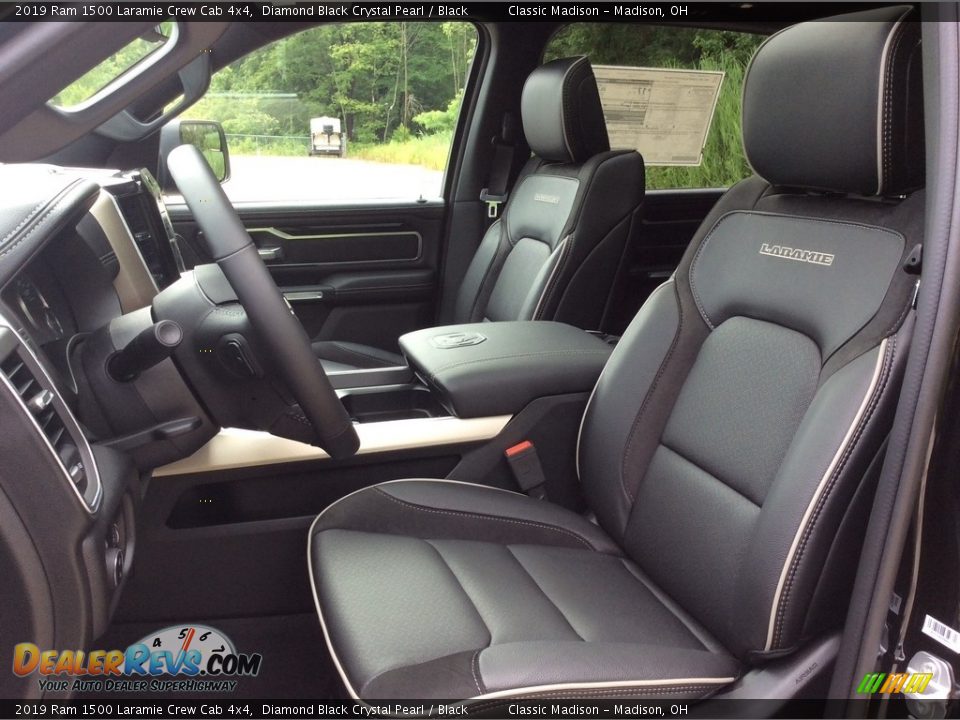 2019 Ram 1500 Laramie Crew Cab 4x4 Diamond Black Crystal Pearl / Black Photo #13