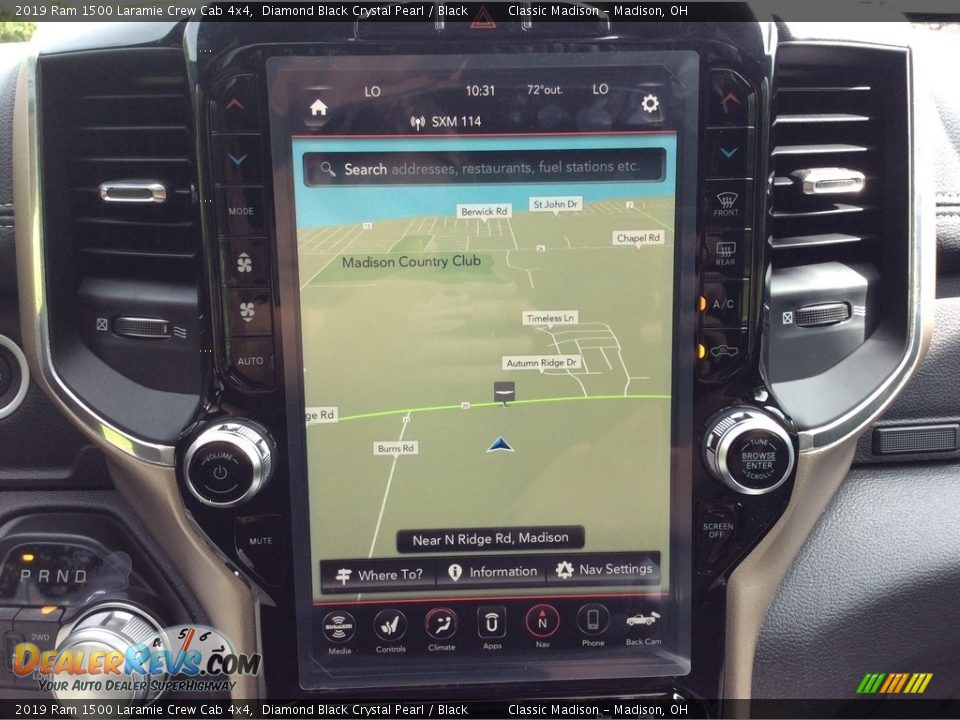 2019 Ram 1500 Laramie Crew Cab 4x4 Diamond Black Crystal Pearl / Black Photo #17