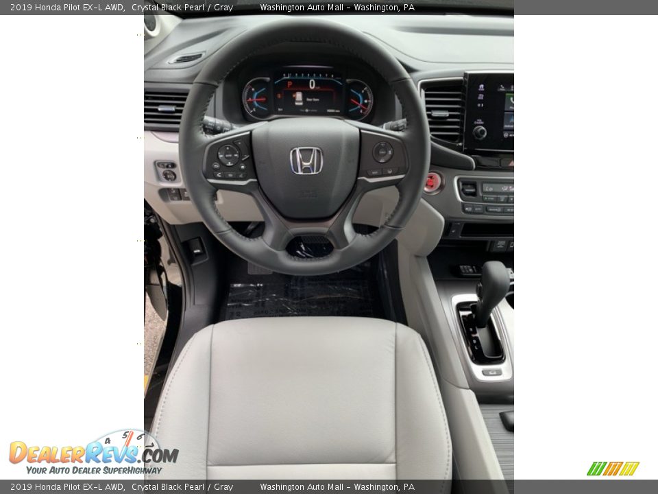 2019 Honda Pilot EX-L AWD Crystal Black Pearl / Gray Photo #13