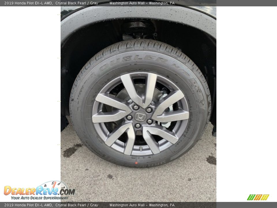 2019 Honda Pilot EX-L AWD Crystal Black Pearl / Gray Photo #35