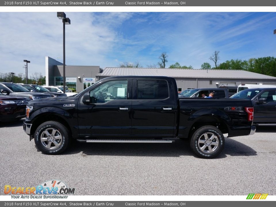 2018 Ford F150 XLT SuperCrew 4x4 Shadow Black / Earth Gray Photo #2