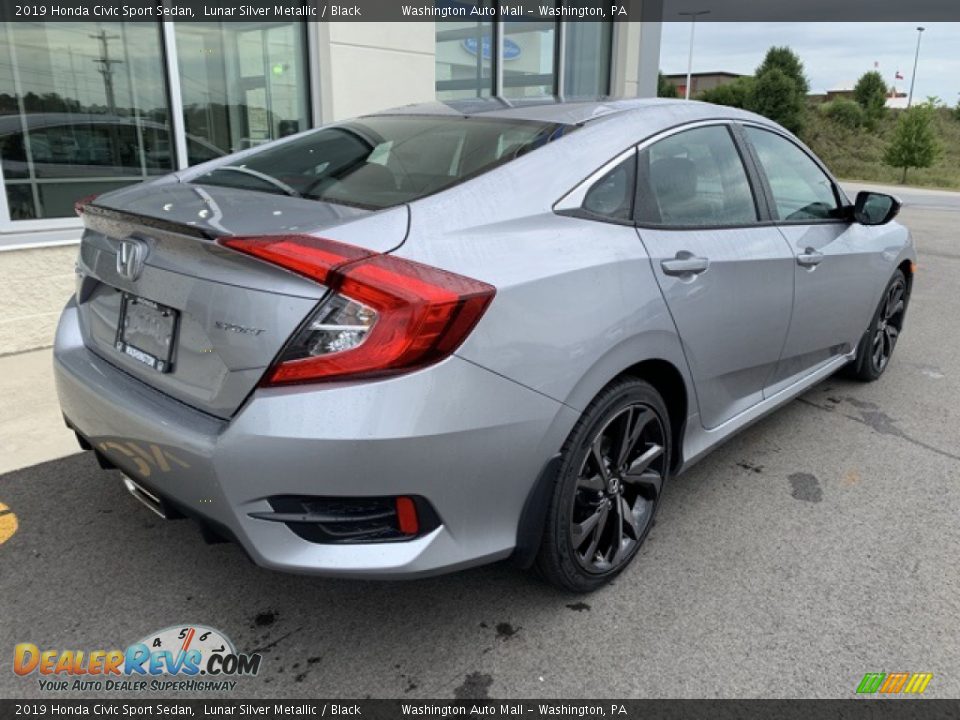 2019 Honda Civic Sport Sedan Lunar Silver Metallic / Black Photo #7