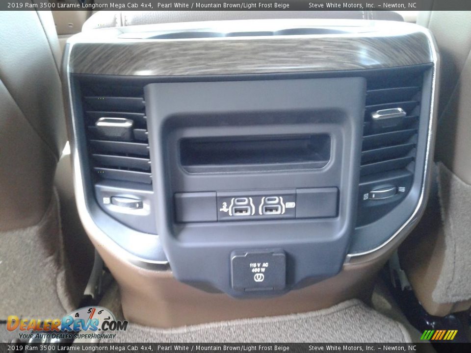 2019 Ram 3500 Laramie Longhorn Mega Cab 4x4 Pearl White / Mountain Brown/Light Frost Beige Photo #13