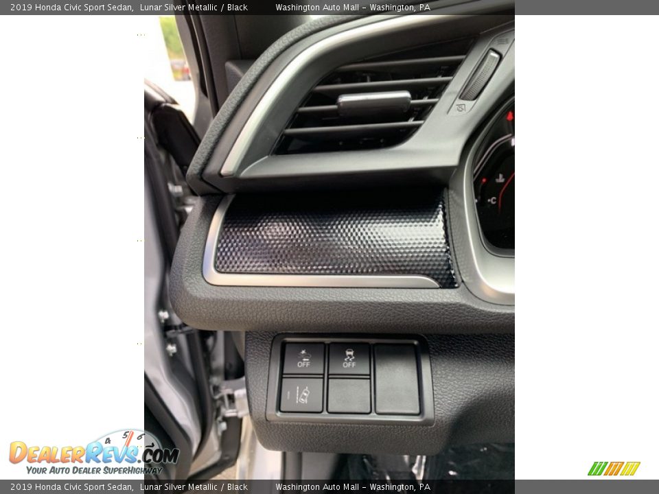 2019 Honda Civic Sport Sedan Lunar Silver Metallic / Black Photo #12