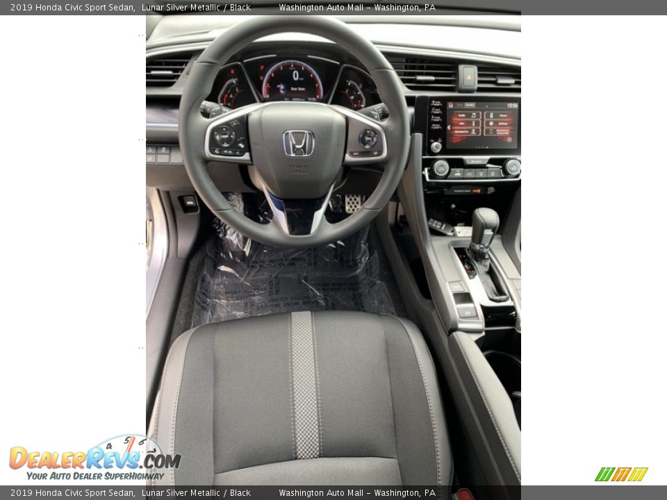 2019 Honda Civic Sport Sedan Lunar Silver Metallic / Black Photo #13