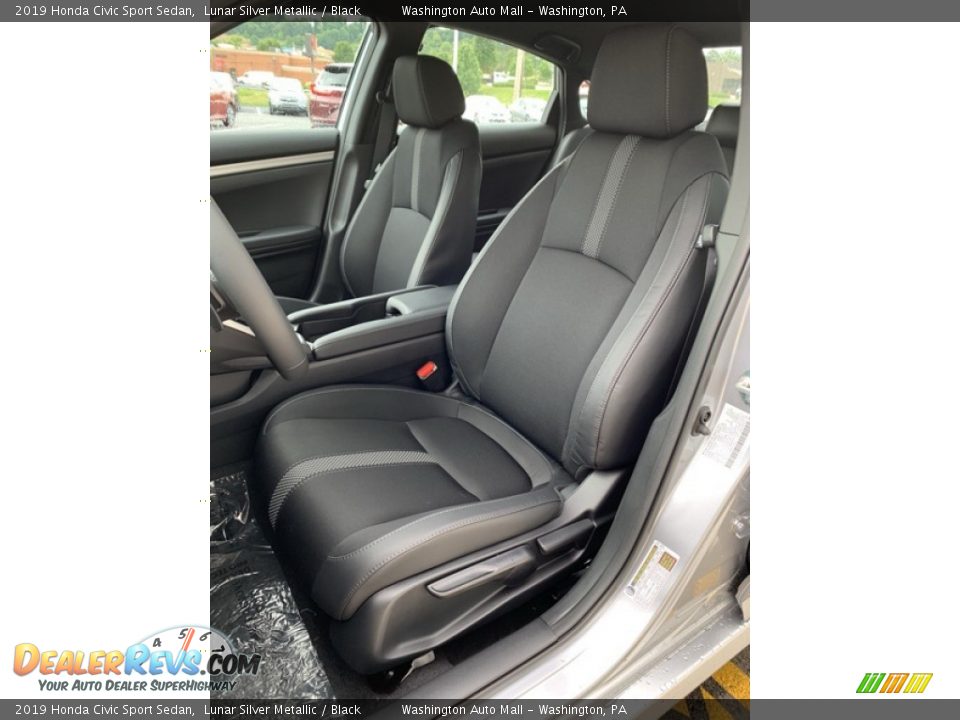 2019 Honda Civic Sport Sedan Lunar Silver Metallic / Black Photo #14