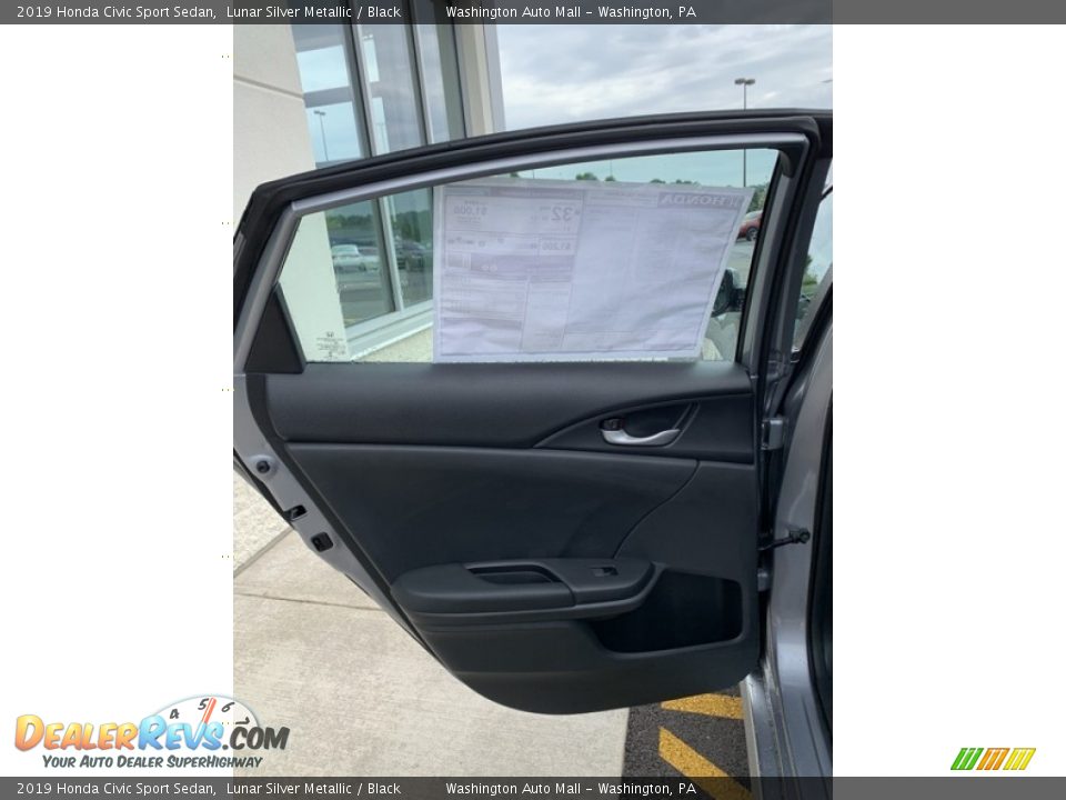 2019 Honda Civic Sport Sedan Lunar Silver Metallic / Black Photo #16