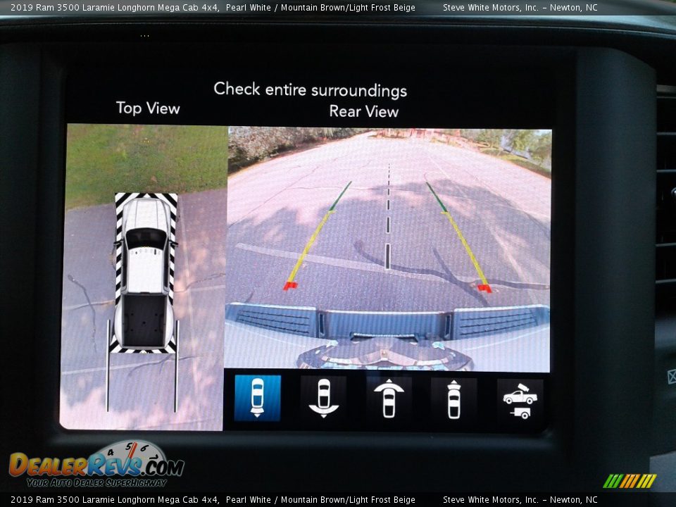 2019 Ram 3500 Laramie Longhorn Mega Cab 4x4 Pearl White / Mountain Brown/Light Frost Beige Photo #22