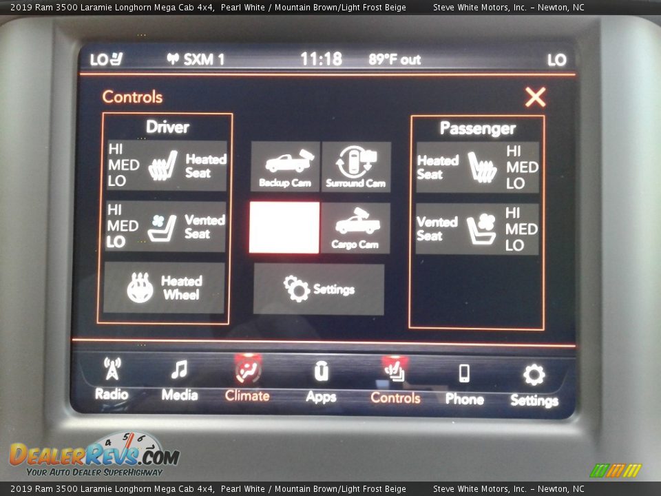 2019 Ram 3500 Laramie Longhorn Mega Cab 4x4 Pearl White / Mountain Brown/Light Frost Beige Photo #25