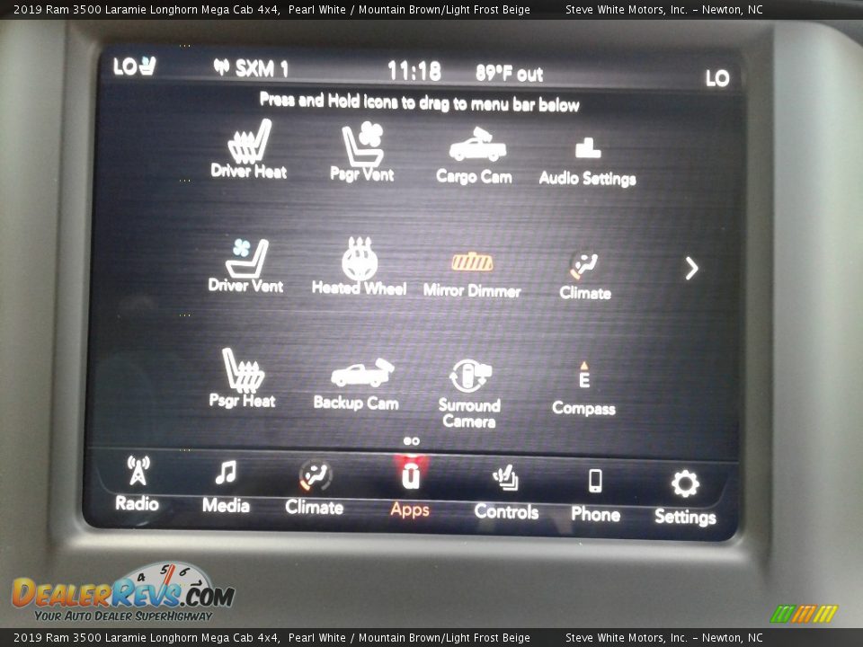 2019 Ram 3500 Laramie Longhorn Mega Cab 4x4 Pearl White / Mountain Brown/Light Frost Beige Photo #26
