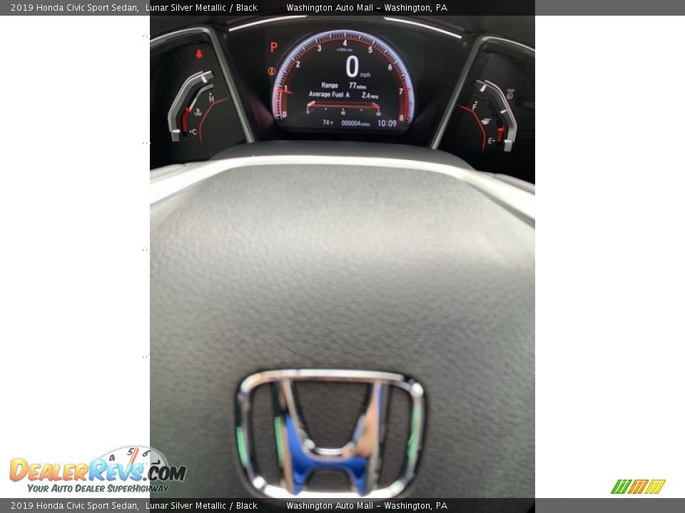2019 Honda Civic Sport Sedan Lunar Silver Metallic / Black Photo #30
