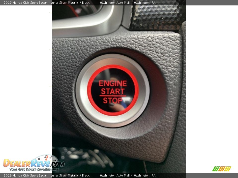 2019 Honda Civic Sport Sedan Lunar Silver Metallic / Black Photo #35