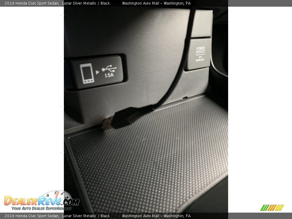 2019 Honda Civic Sport Sedan Lunar Silver Metallic / Black Photo #36