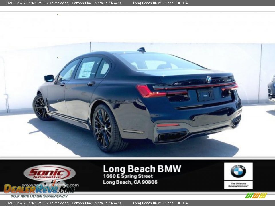 2020 BMW 7 Series 750i xDrive Sedan Carbon Black Metallic / Mocha Photo #2