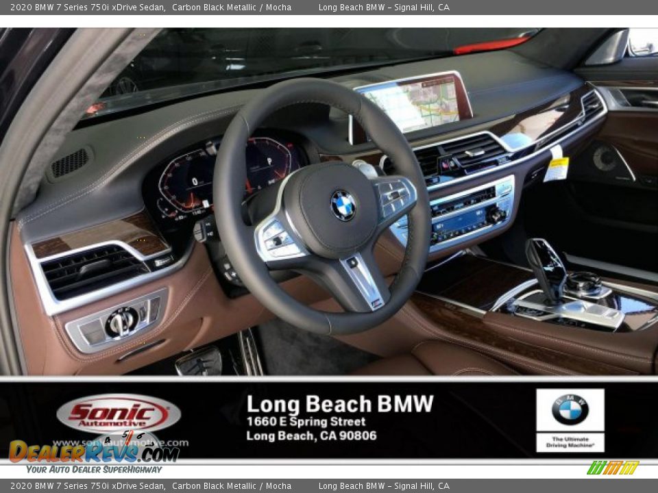 2020 BMW 7 Series 750i xDrive Sedan Carbon Black Metallic / Mocha Photo #4