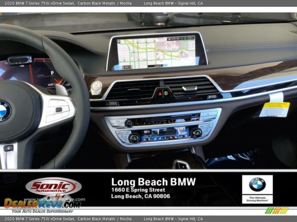 2020 BMW 7 Series 750i xDrive Sedan Carbon Black Metallic / Mocha Photo #5