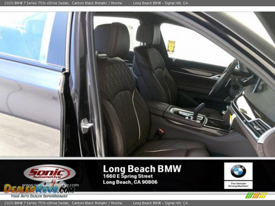 2020 BMW 7 Series 750i xDrive Sedan Carbon Black Metallic / Mocha Photo #7