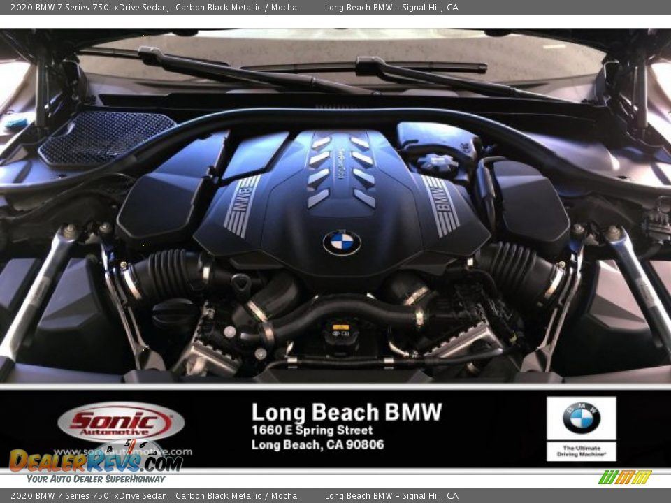 2020 BMW 7 Series 750i xDrive Sedan Carbon Black Metallic / Mocha Photo #8