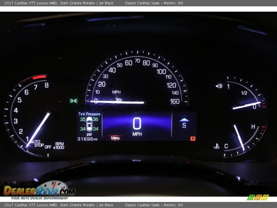 2017 Cadillac XT5 Luxury AWD Dark Granite Metallic / Jet Black Photo #8
