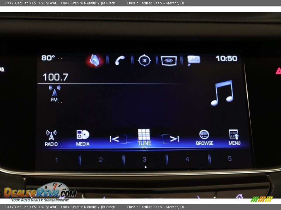 2017 Cadillac XT5 Luxury AWD Dark Granite Metallic / Jet Black Photo #10