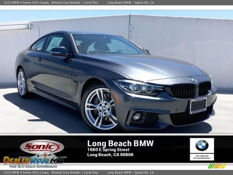 2020 BMW 4 Series 430i Coupe Mineral Grey Metallic / Coral Red Photo #1