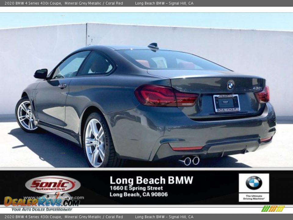 2020 BMW 4 Series 430i Coupe Mineral Grey Metallic / Coral Red Photo #2