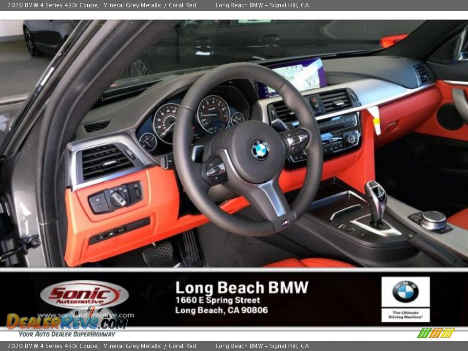 2020 BMW 4 Series 430i Coupe Mineral Grey Metallic / Coral Red Photo #4