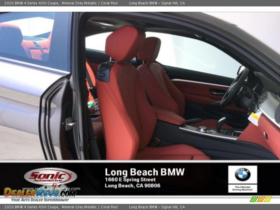 2020 BMW 4 Series 430i Coupe Mineral Grey Metallic / Coral Red Photo #7