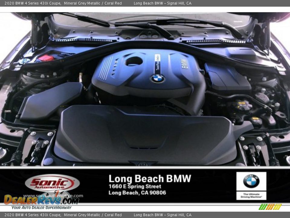 2020 BMW 4 Series 430i Coupe Mineral Grey Metallic / Coral Red Photo #8