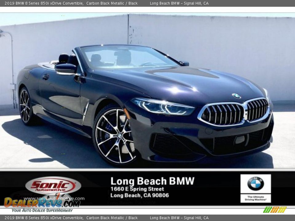 2019 BMW 8 Series 850i xDrive Convertible Carbon Black Metallic / Black Photo #1