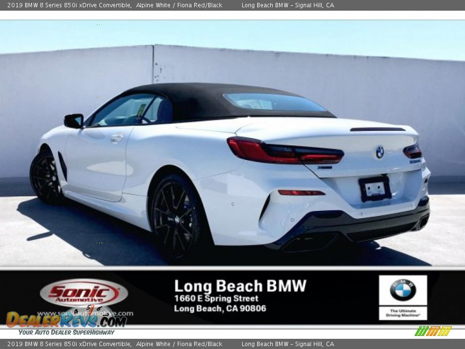 2019 BMW 8 Series 850i xDrive Convertible Alpine White / Fiona Red/Black Photo #2