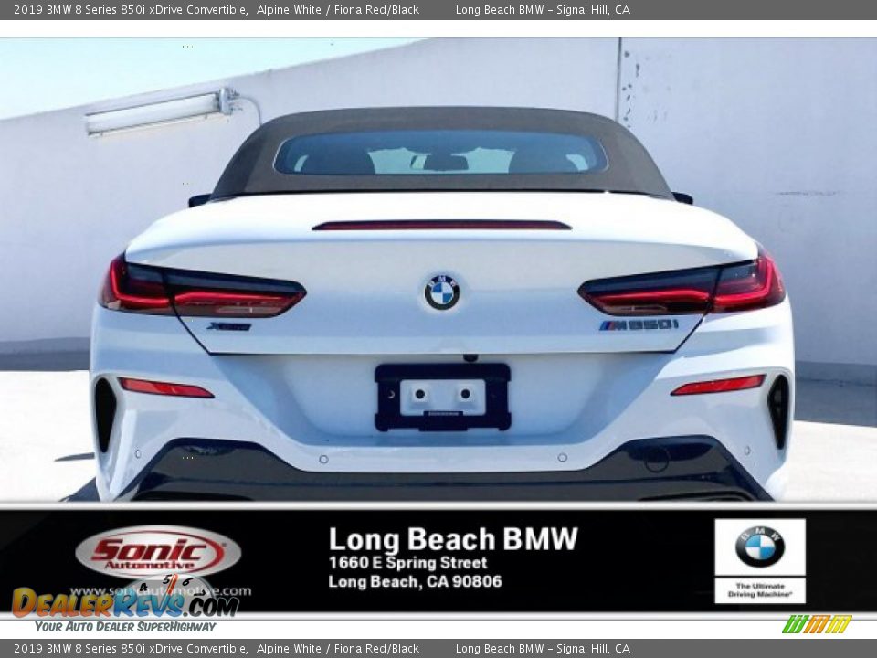 2019 BMW 8 Series 850i xDrive Convertible Alpine White / Fiona Red/Black Photo #3