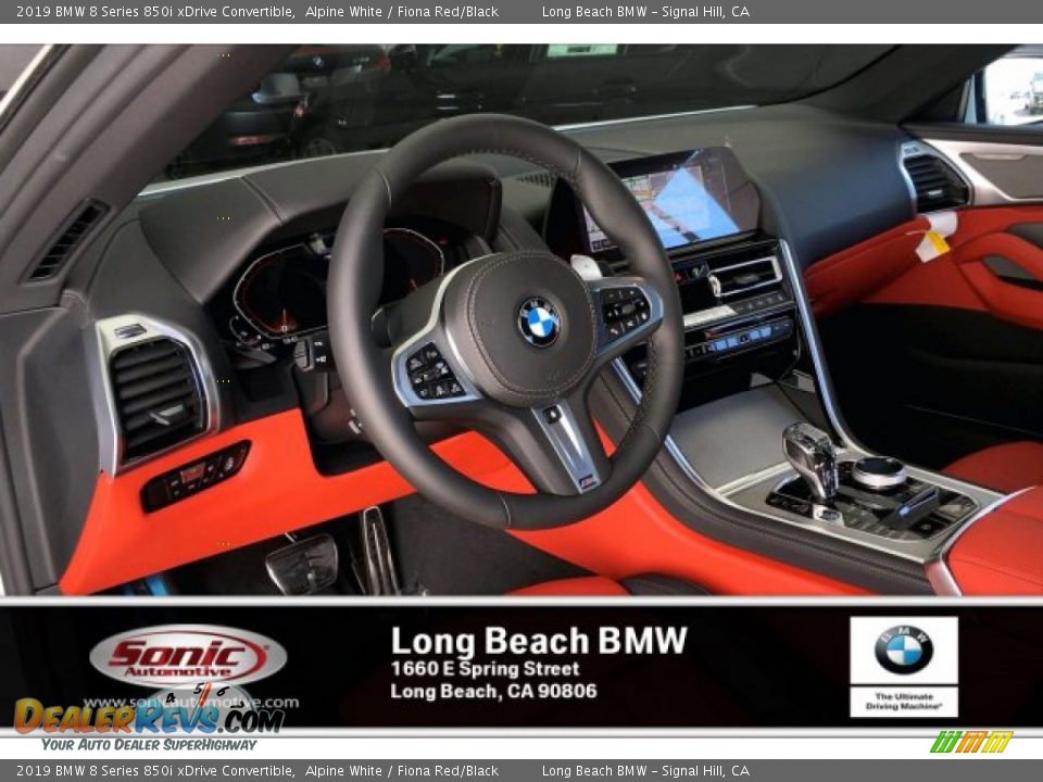 2019 BMW 8 Series 850i xDrive Convertible Alpine White / Fiona Red/Black Photo #4