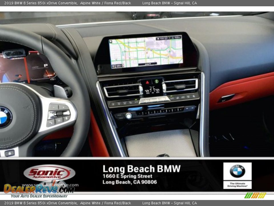 2019 BMW 8 Series 850i xDrive Convertible Alpine White / Fiona Red/Black Photo #5