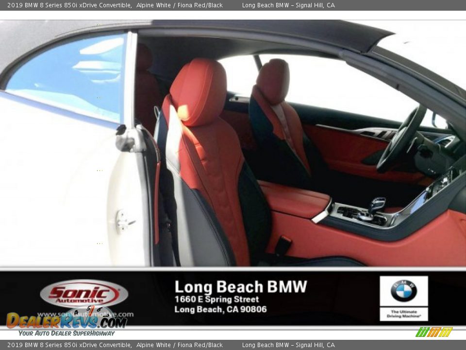 2019 BMW 8 Series 850i xDrive Convertible Alpine White / Fiona Red/Black Photo #7