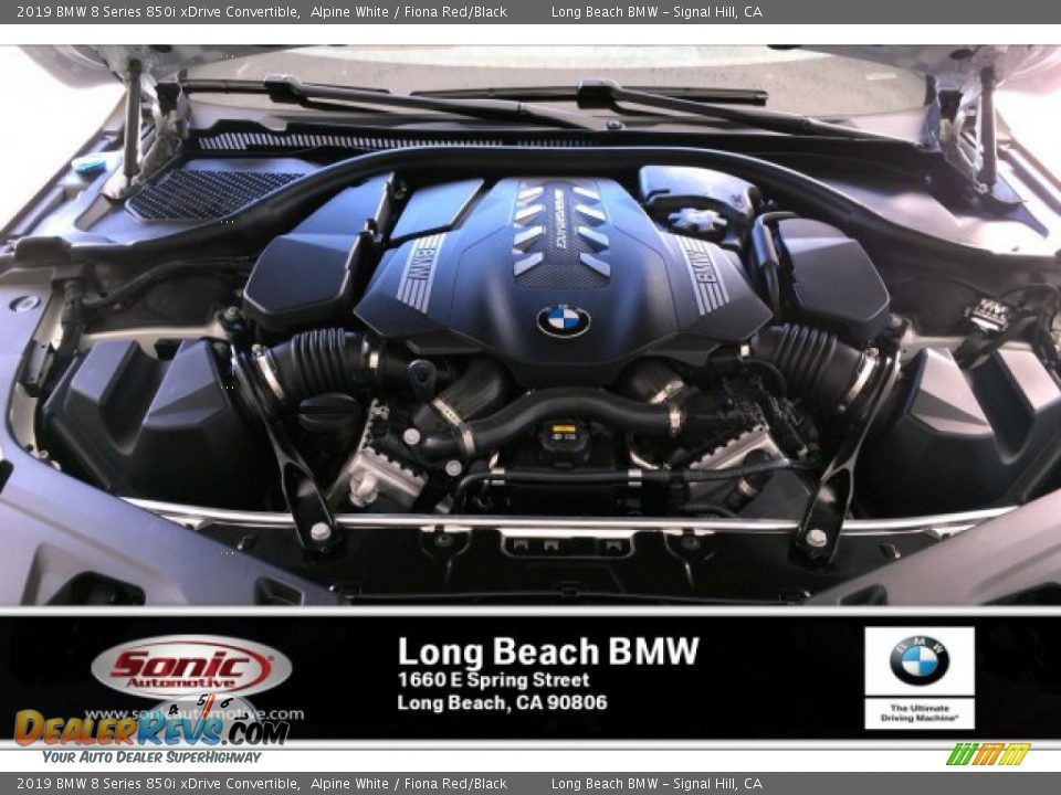 2019 BMW 8 Series 850i xDrive Convertible Alpine White / Fiona Red/Black Photo #8