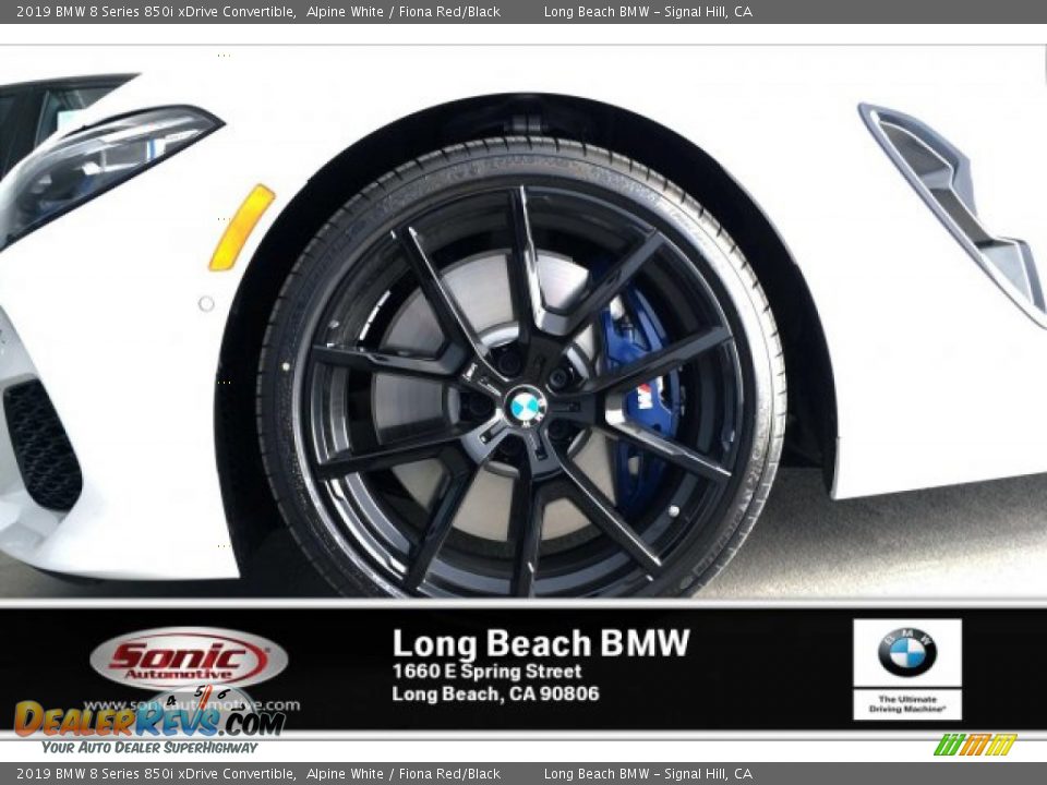 2019 BMW 8 Series 850i xDrive Convertible Alpine White / Fiona Red/Black Photo #9